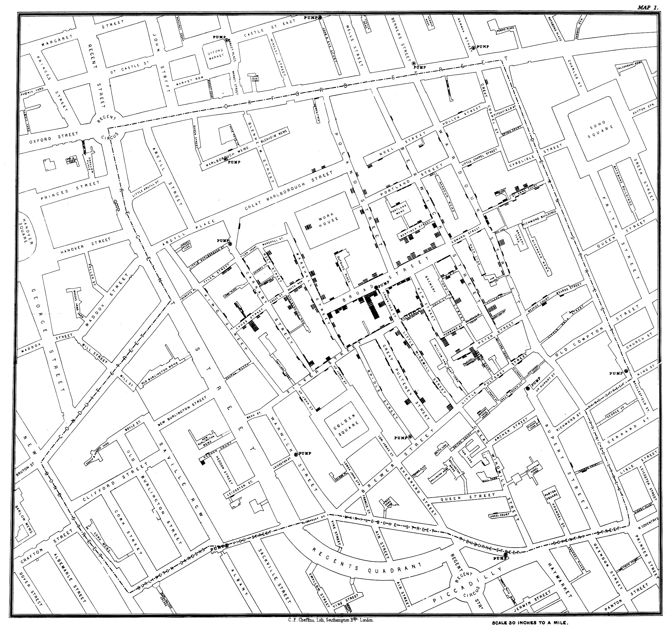 John Snow Cholera Map