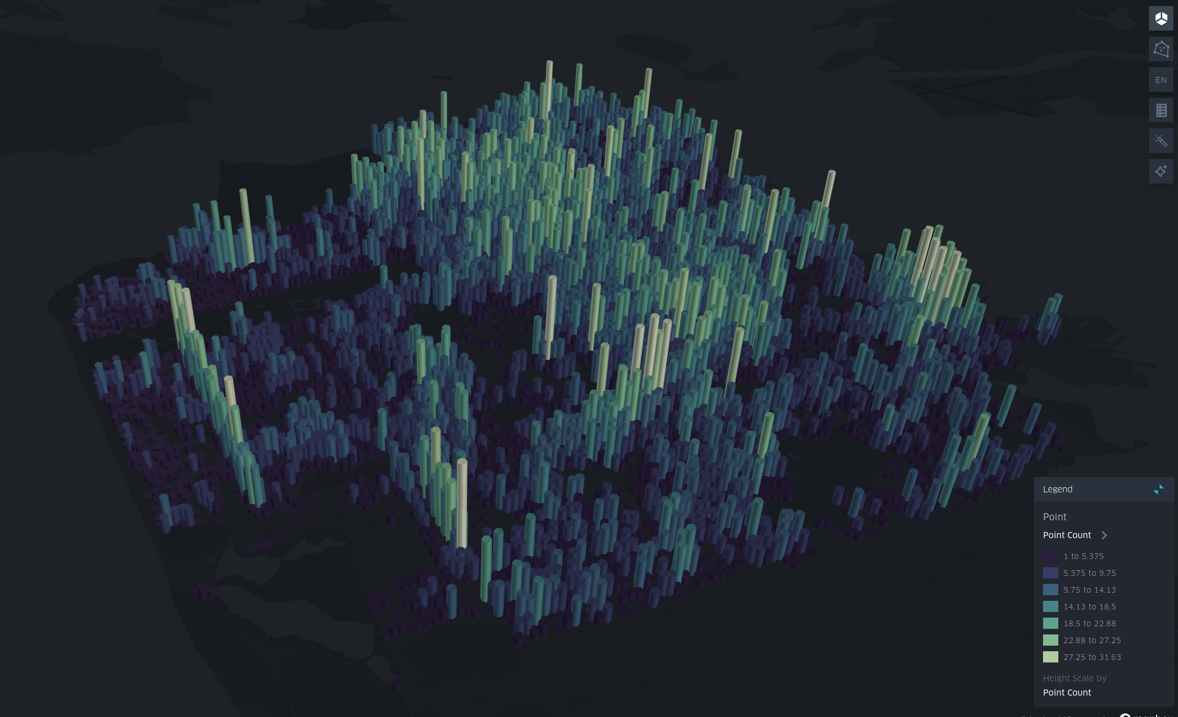 Tree density in San Francisco.