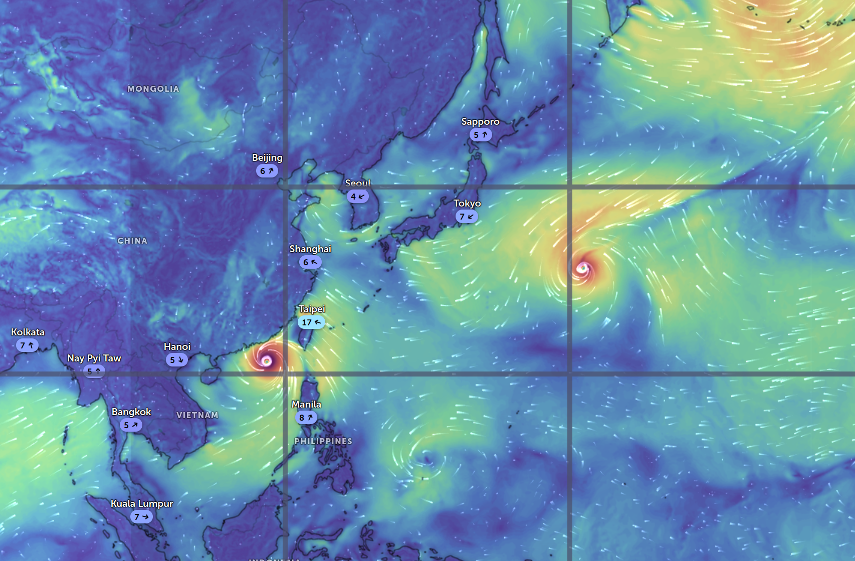 Example of rule of third in map. Using tool. Map screen short on Zoom Earth