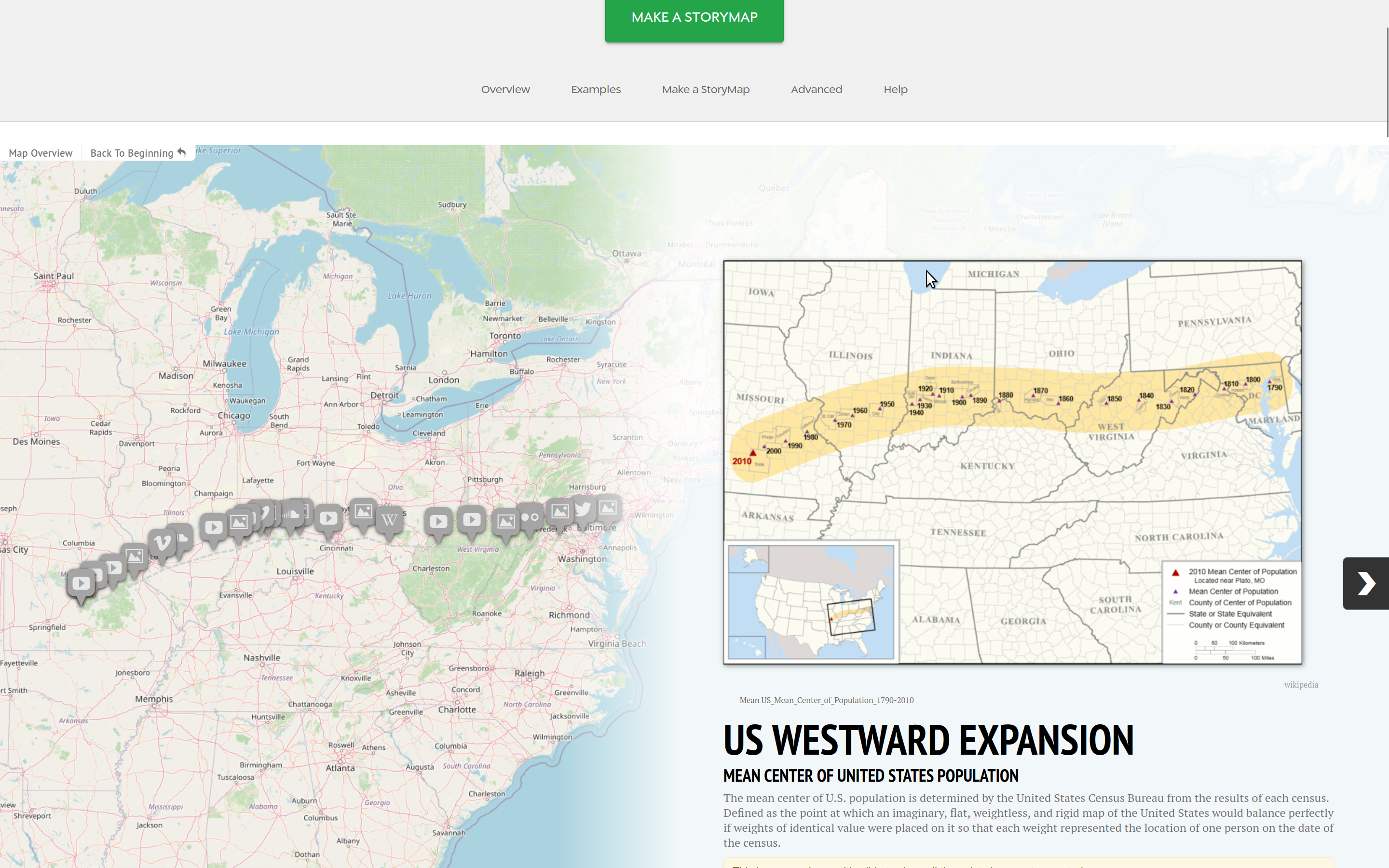 Storymap.js (Knight-lab) webpage