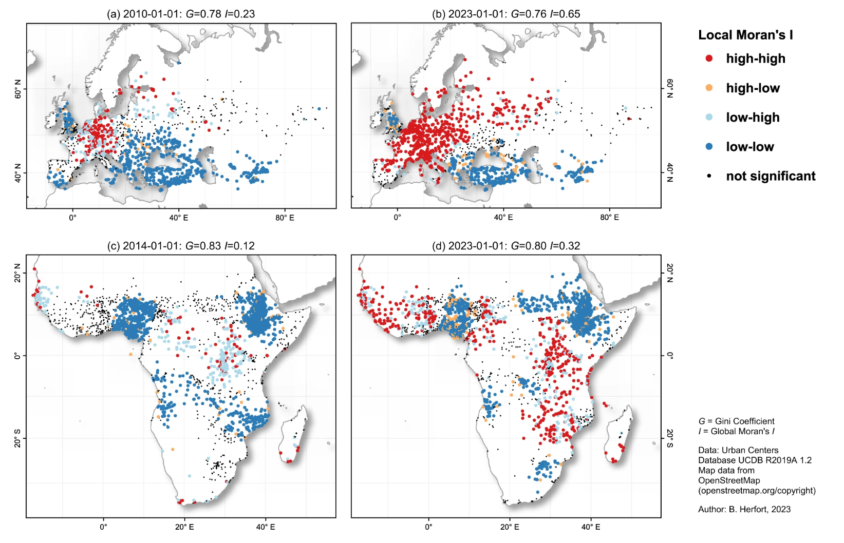 Example of spacing. A spatio-temporal analysis investigating completeness and inequalities of global urban building data in OpenStreetMap)